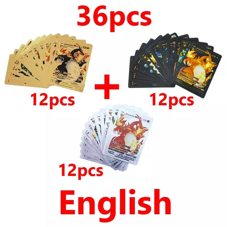 Pokemon arco-íris cartões ouro prata vmax gx cartão coleção batalha trainer cartão espanhol inglês francês criança brinquedos presentes de natal