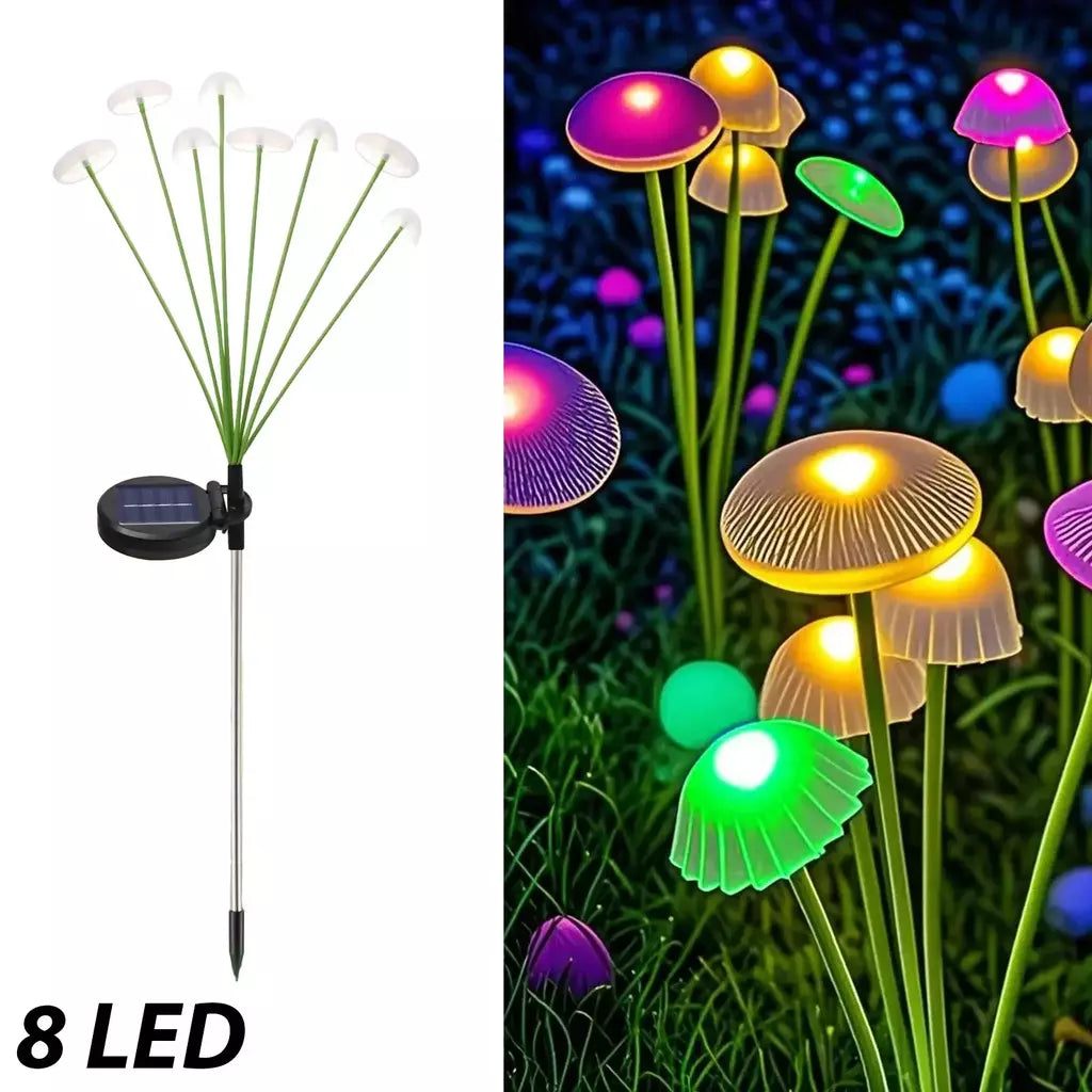 Luzes solares ao ar livre led solar cogumelo gramado luzes à prova dwaterproof água festa quintal pátio caminho lâmpada medusa para decoração de jardim