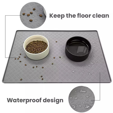 Pet placemat gato comida tigela esteira de alimentação do cão gato cão beber alimentação placemat silicone impermeável antiderrapante pet alimentador esteiras