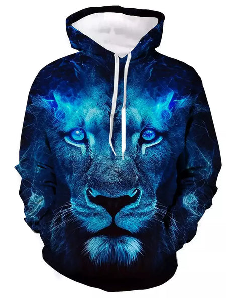 Capuz de manga comprida masculino, moletom com capuz, impressão 3D, bolso frontal, streetwear, moda primavera, novo