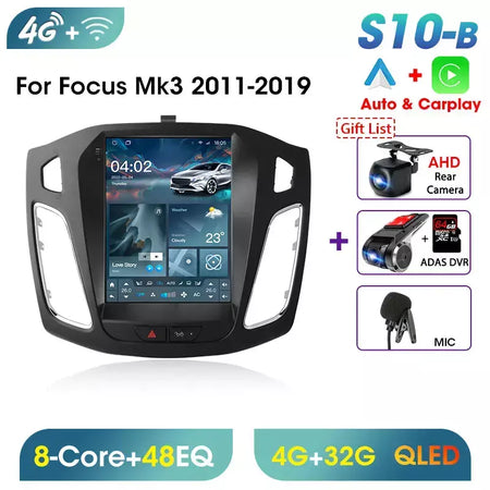 Srnubi 2 din 9.7 "android 13 carplay rádio do carro para ford focus 3 mk 3 2011 2012 - 2019 reprodutor multimídia 2din gps auto estéreo dvd