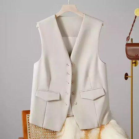 Colete vintage sem mangas feminino, Casacos elegantes, Casacos, Roupa casual, Monocromática, Streetwear, Primavera, Verão, Outono, Vestuário