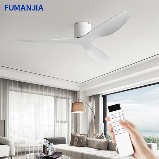 FUMANJIA Ventilador de teto retrô industrial de 45/52", ideal para áreas de vida/jantar, casa e escritório - Motor inversor DC silencioso de 6 velocidades