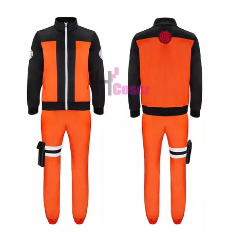 Anime uzumaki cosplay traje ninja adulto versão capa calças superiores saco de perna unisex jaqueta manto dia das bruxas natal presente de ano novo