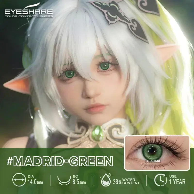 AMARA 1 par de lentes de contato coloridas para olhos, lentes azuis para cosplay de anime, lentes coloridas roxas, rosa y2k, lentes vermelhas coloridas