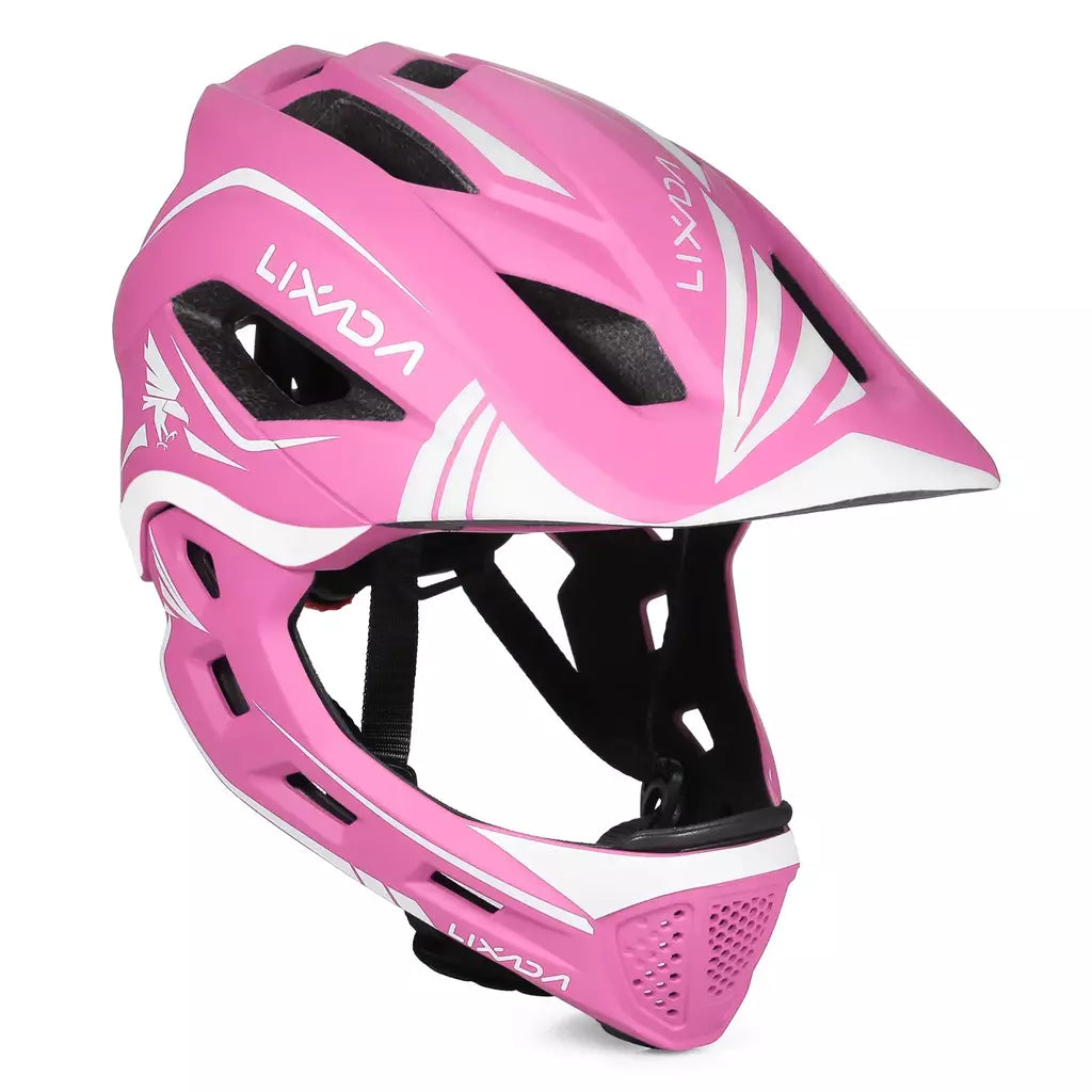 Lixada crianças 2-em-1 destacável capacete facial completo crianças esportes capacete de segurança da bicicleta equipamentos de proteção crianças capacete de ciclismo