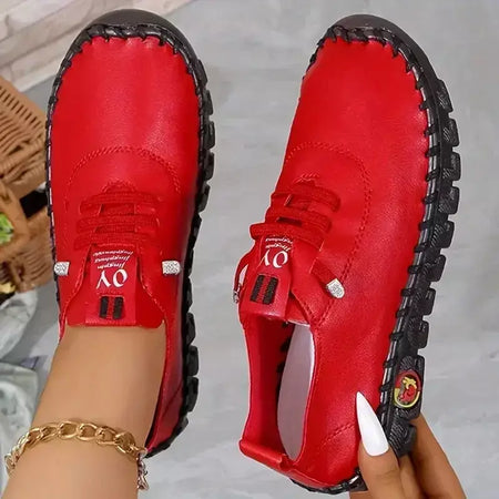 Mulheres tênis 2025 novos sapatos de designer mocassins de sola macia romana respirável ao ar livre retro tamanho grande único sapatos para mulher