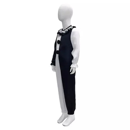 Crianças meninos meninas terrifier 3 cosplay coringa traje com máscara chapéu macacão halloween palhaço vestido criança bodysuit roupas de carnaval