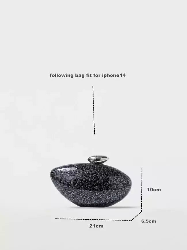 Saco de embreagem em forma de ovo acrílico para mulheres, bolsa de festa à noite, bolsa fofa, bolsa Rose Shell, designer de alta qualidade, nova