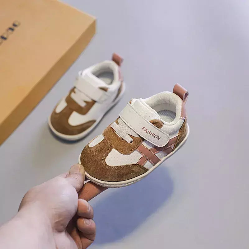 Sapatilhas antiderrapantes brancas para crianças, sapatos casuais, respirável, gancho, ao ar livre, crianças, criança, meninos, meninas, design de moda