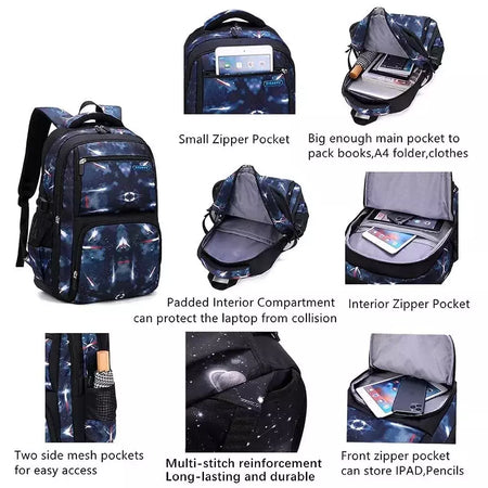 Mochila escolar com rodas para crianças, Mochila de rolamento para menino, Mochila escolar com rodas, Mochila de bagagem de mão, 6 rodas