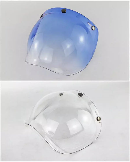 Capacete de motocicleta bolha escudo viseira anti-nevoeiro proteção uv lente hd para capacete retro rosto aberto meio capacete bolha óculos lente