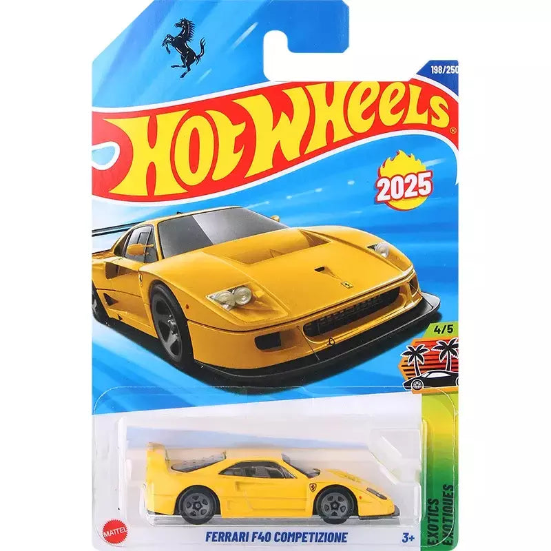 Hot Wheels C4982 2025-Q Case Carros de liga, Ferrari SF90/F40/365 GTB4 Chevy Silverado, 1:64 Diecast Model Collection brinquedos para crianças