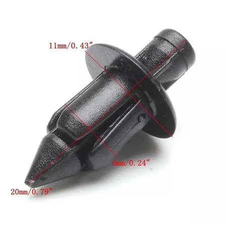 10/20/30 pçs 6mm preto rebite carenagem corpo guarnição painel prendedor clipes de parafuso para honda suzuki kawasaki acessórios da motocicleta peças