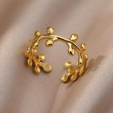 Anéis geométricos de zircônia de aço inoxidável para mulheres luxo mau olhado cor dourada ajustável na moda casamento estética jewerly presente