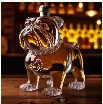 Garrafas de decoração para casa, garrafas de uísque, jarro de tartarugas marinhas, cães, decorações de vidro, adequadas para uso em bares, escritórios e residências.