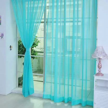 Romântico Quarto Gaze Cortina, Sala, Home Decor, Janela Sheer, Voile Cortinas, Janelas Tulle, Cortinas de porta