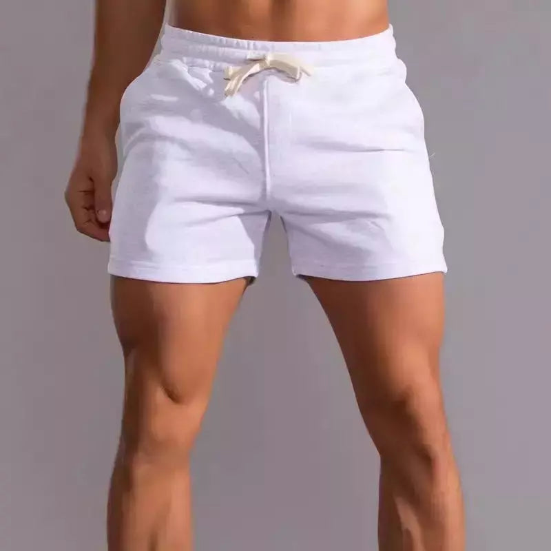 Calção de esportes fitness masculino, algodão americano, cinza, corrida, treinamento, lazer, stretch, agachamento, calça 3/4 masculina, verão