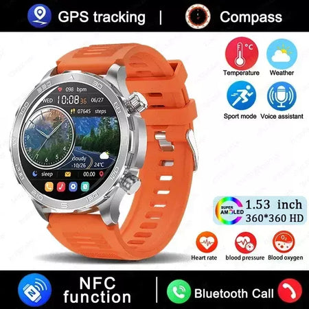 Xiaomi 2025 nova chamada bluetooth relógio inteligente amoled hd tela grande freqüência cardíaca nfc ip68 à prova dip68 água gps esportes relógio inteligente