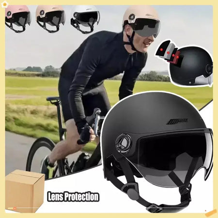 Capacete leve seguro e confortável para adultos - Óculos incluídos adequados para motocicleta E - Bicicleta de montanha