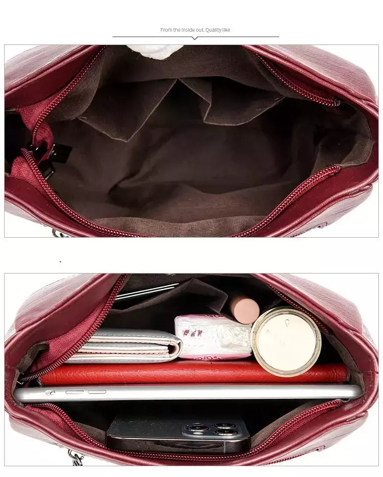 Sacola de couro bordado para mulheres, bolsas femininas, bolsa de ombro, pequenos sacos crossbody, alta qualidade, 2022