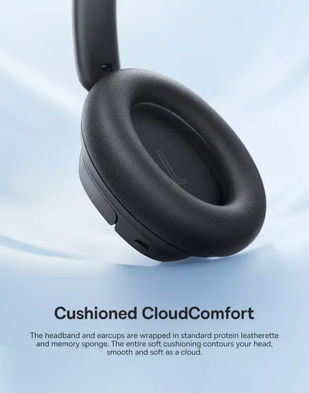 Baseus bowie h1s fones de ouvido sem fio bluetooth 5.4 cancelamento de ruído 46db sobre a orelha fone de ouvido de áudio espacial de alta resolução 120h tempo