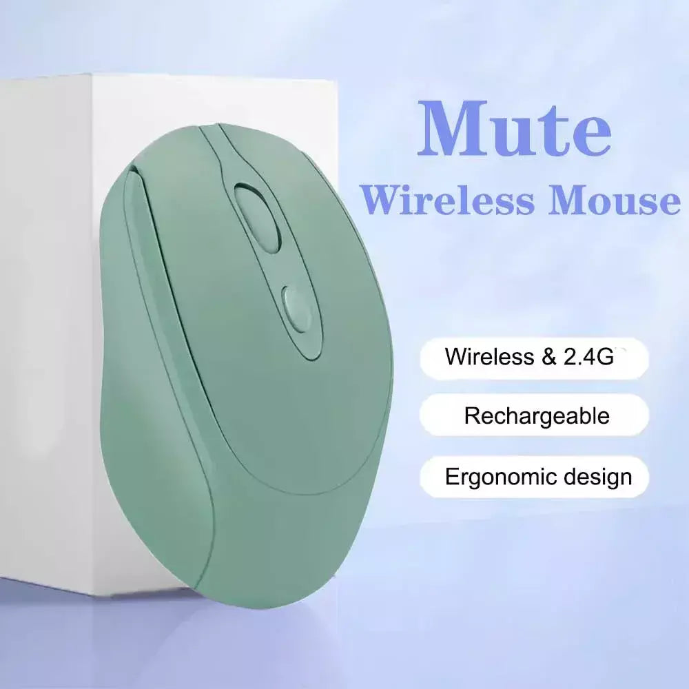 Rato de jogo sem fio recarregável 2.4g bluetooth-mouse sem fio usb silencioso gamer ratos para computador portátil mac tablet