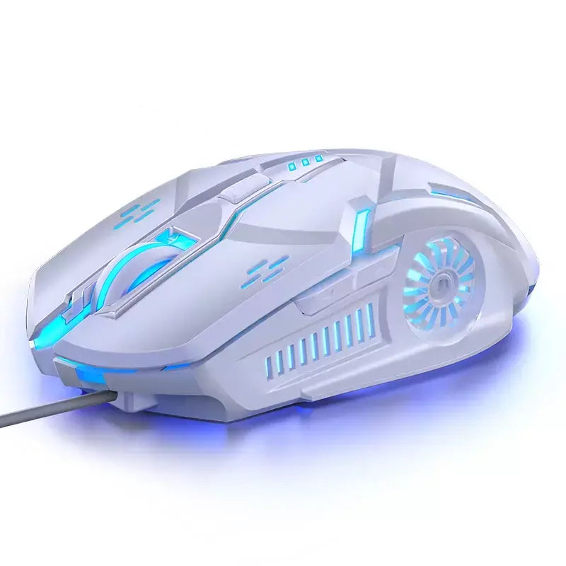 G5 mouse para jogos com fio, luz de fundo colorida, 6 botões, silencioso, 4 velocidades, 3200 dpi, rgb, mouse para jogos, computador, laptop