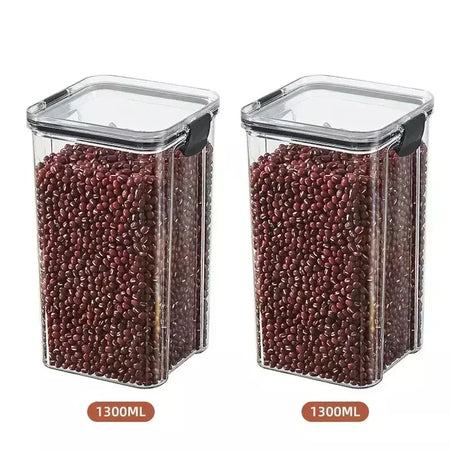 Conjuntos de cozinha empilháveis selados, 460-1800ml, caixa de plástico para armazenamento de alimentos, garrafa multigrãos, frutas secas, chá, recipientes de armazenamento