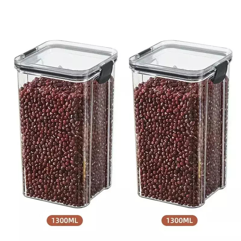 Conjuntos de cozinha empilháveis selados, 460-1800ml, caixa de plástico para armazenamento de alimentos, garrafa multigrãos, frutas secas, chá, recipientes de armazenamento