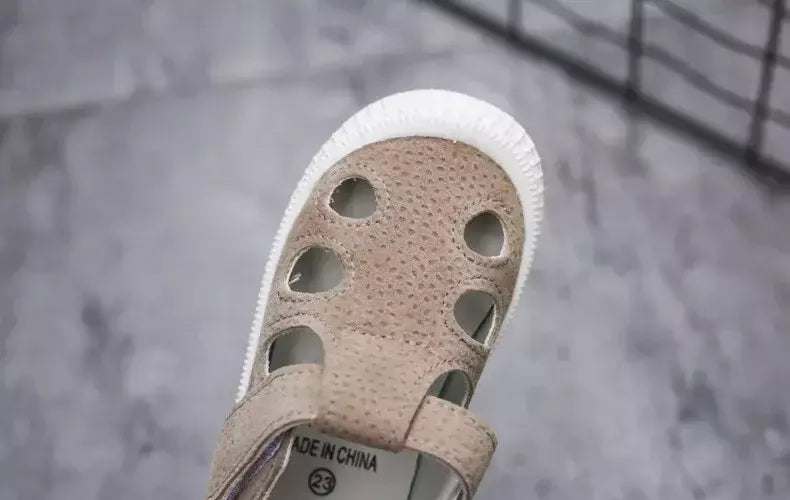 Crianças metade sandálias meninos esportes sapatos casuais recortes oco moda 2024 nova primavera verão crianças meninas sandálias 21-30