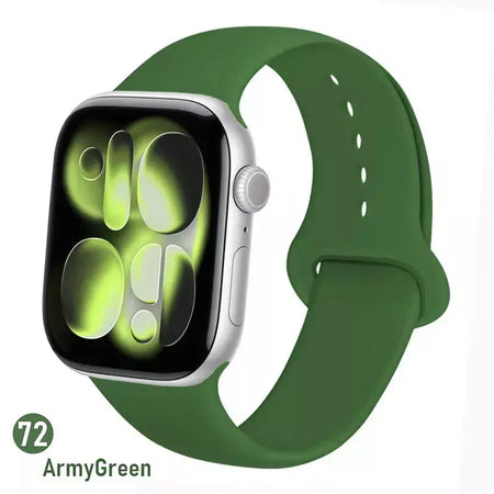 Pulseiras de silicone para apple watch pulseira 44mm 45mm 40 41mm 42-46mm pulseiras esportivas iwatch série 10 11 9 8 7 6 5 4 se ultra 3/2 49mm