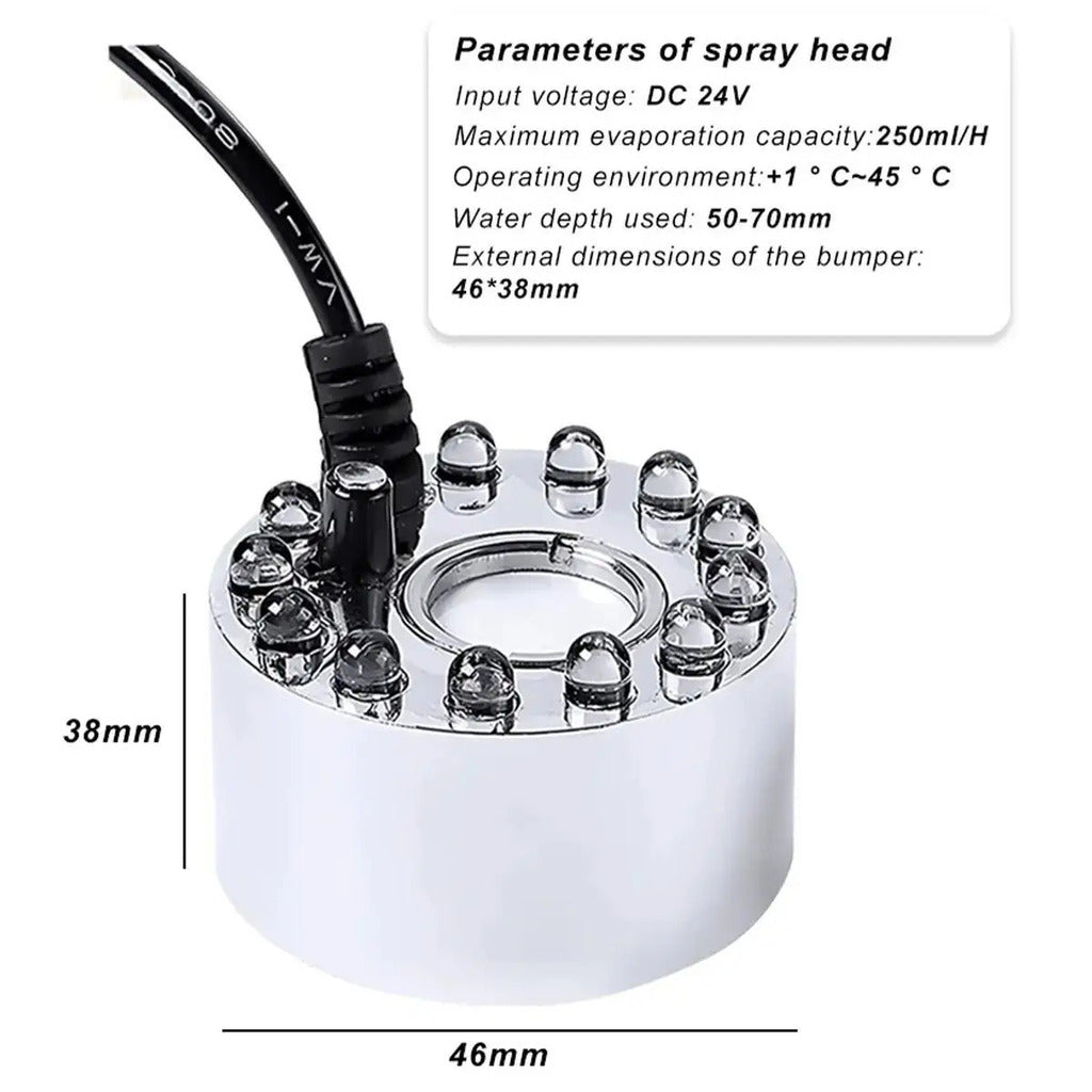 Mini led fabricante de névoa fogger kit máquinas halloween nebulização água ao ar livre para abóbora luz lagoa nevoeiro aquário máquina festa interior