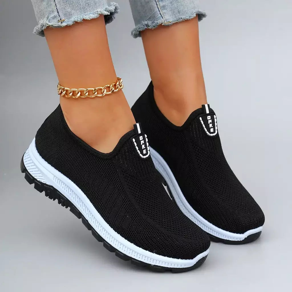 Verão feminino malha respirável sapatos planos sapatos femininos tênis casuais, liberação frete grátis
