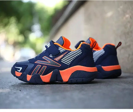 Quatro estações de couro crianças sapatos antiderrapantes ao ar livre tênis caminhada casual meninos esporte tênis tamanho 28-39