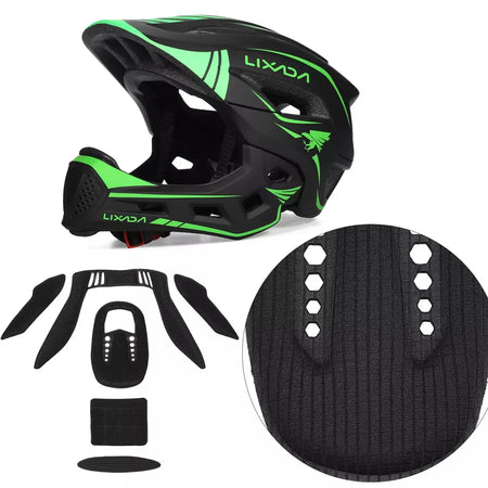Capacete facial completo destacável para crianças, capacete de segurança esportivo para ciclismo, skate, patinação