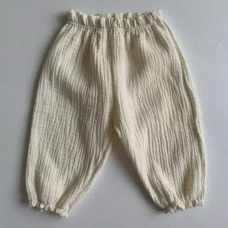 Calças de bebê de algodão orgânico recém-nascidos outono primavera verão inverno bonito impressão macia musselina roupas calças pantalons capris