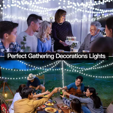 Impermeável Fairy String Lights com controle remoto, guirlanda de Natal, decoração ao ar livre, árvore, rua, casamento, festa, 1pc, 500 LED, 1000LED