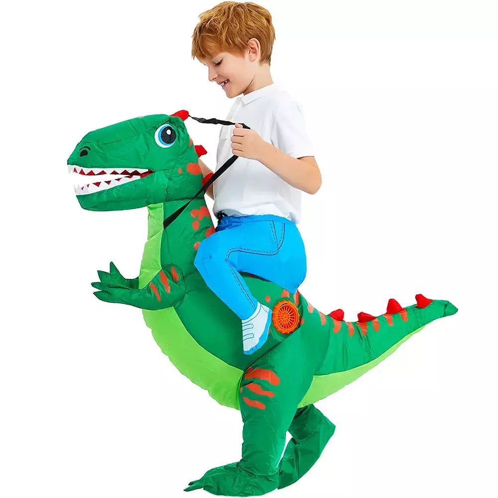 Crianças criança dinossauro inflável traje anime purim halloween festa de natal cosplay trajes vestido ternos para meninos meninas
