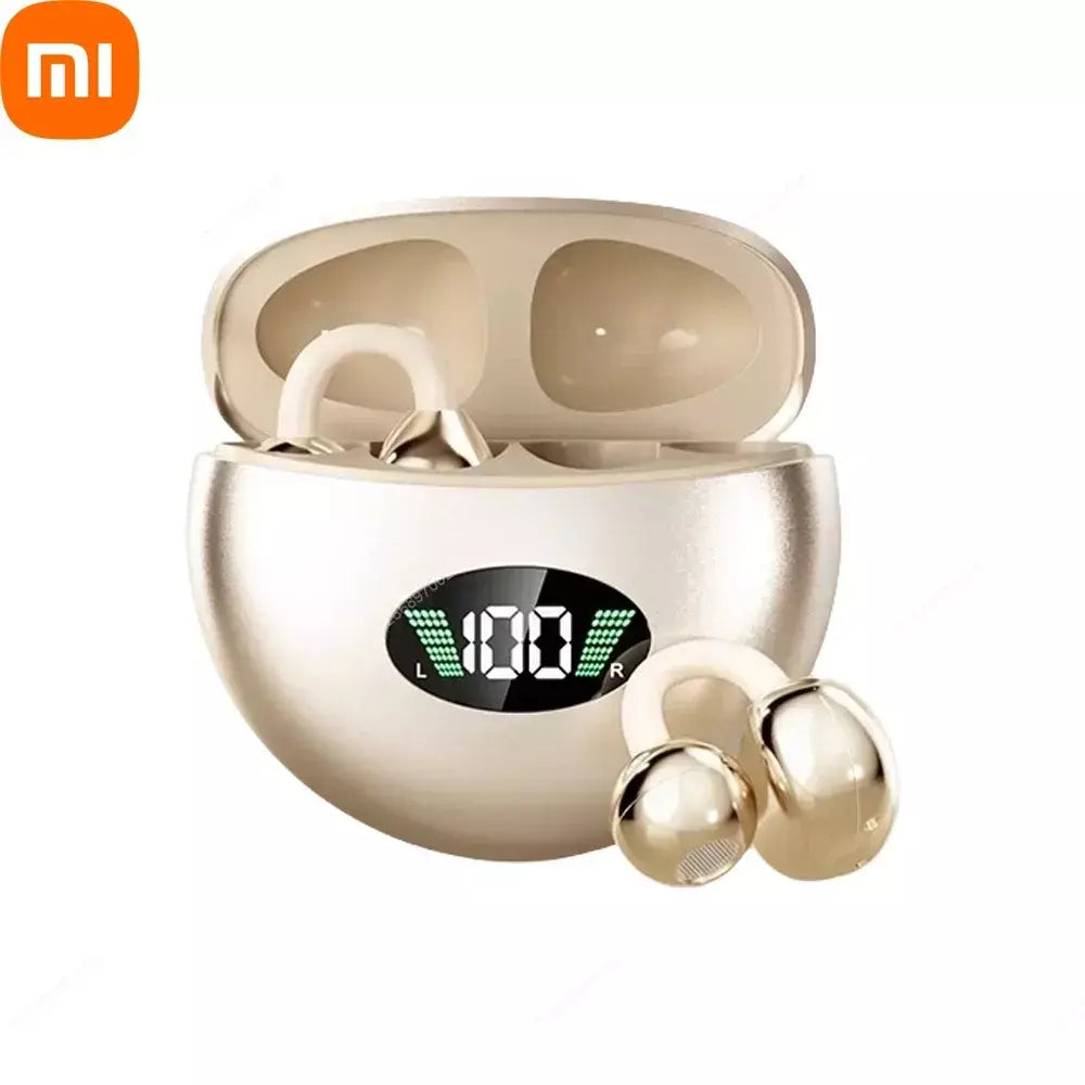 Xiaomi sem fio bluetooth q71 clip-on fones de ouvido alta qualidade som display led música esportes fone de ouvido