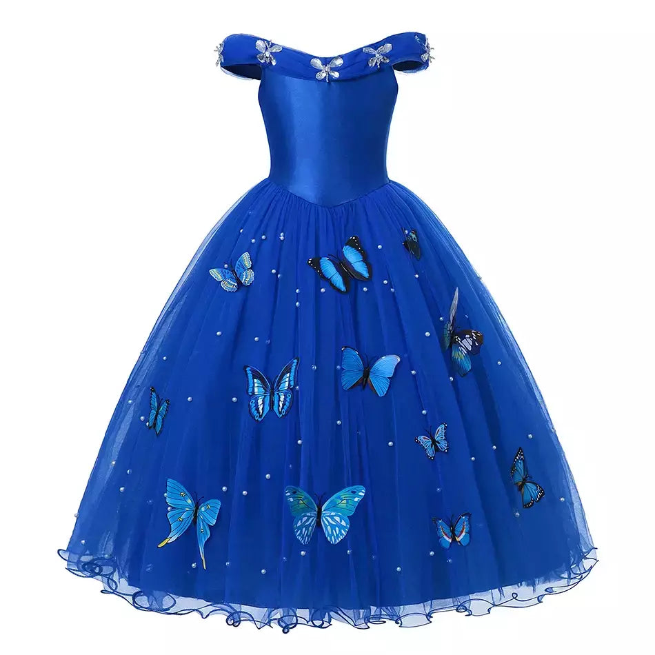 Crianças cosplay traje menina verão pageant lantejoulas fantasia crianças cinderela carnaval roupas princesa vestido de aniversário 3-10 ano
