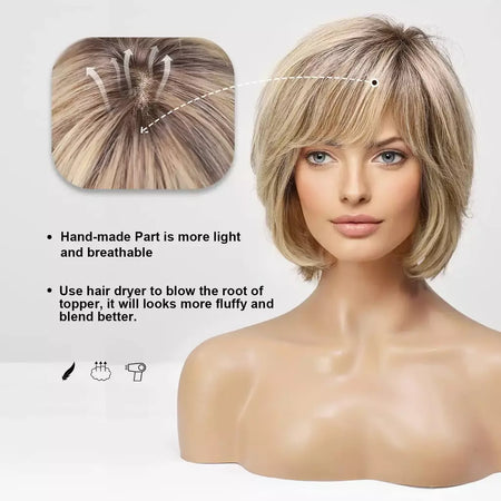 Marrom loira mista ombre cabelo humano perucas dianteiras do laço curto ondulado bob cabelo glolden loira remy peruca de cabelo humano para branco feminino diariamente