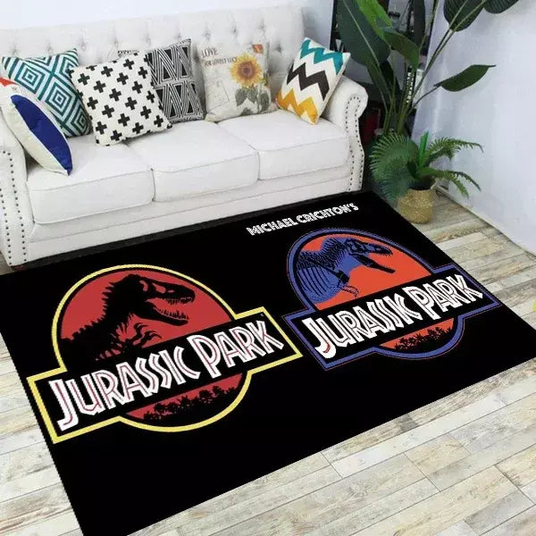 Jurassic park dinossauro dos desenhos animados tapetes antiderrapante área para sala de estar quarto pé almofada decoração, criança jogo tapete