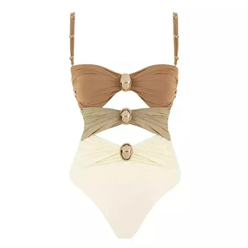 Hollowen-maiô de uma peça das mulheres com cobertura, swimwear sexy, fora do ombro trajes de banho, patchwork bathsuit, cinto bodysuit, Beachwear
