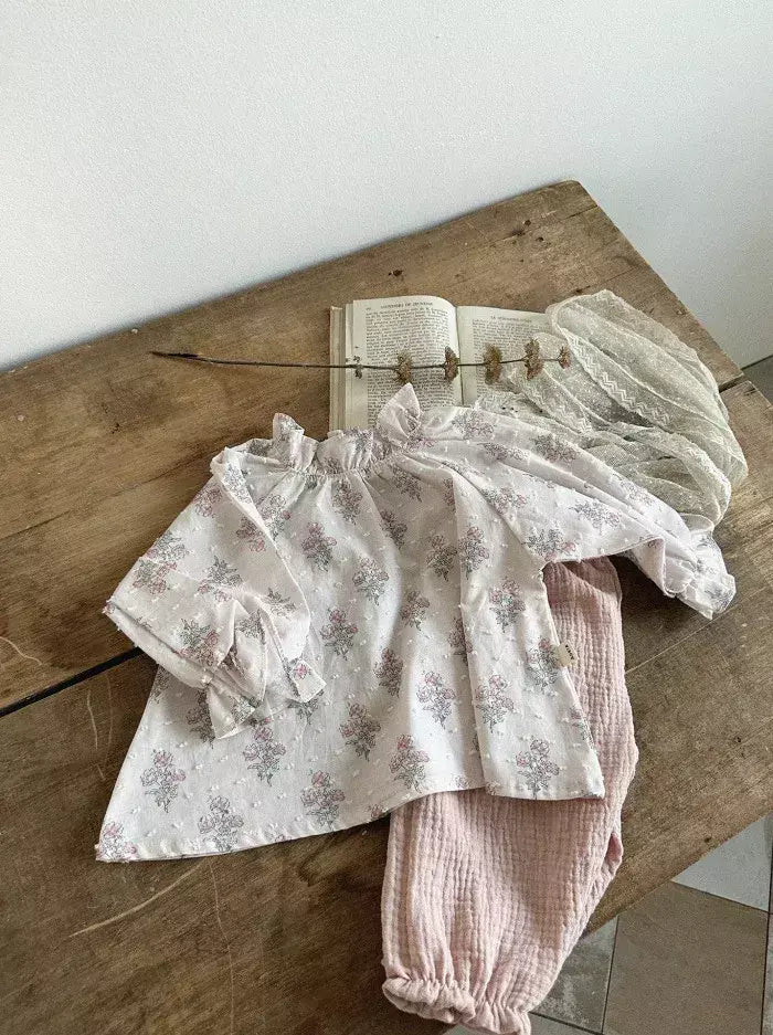 Calças de bebê de algodão orgânico recém-nascidos outono primavera verão inverno bonito impressão macia musselina roupas calças pantalons capris
