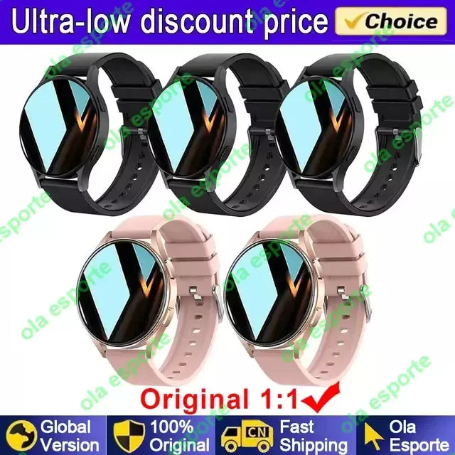 Samsung-Galaxy Smartwatch para homens e mulheres, monitoramento de saúde AMOLED, relógio impermeável, assistente de voz, chamada Bluetooth, relógio inteligente, 2022