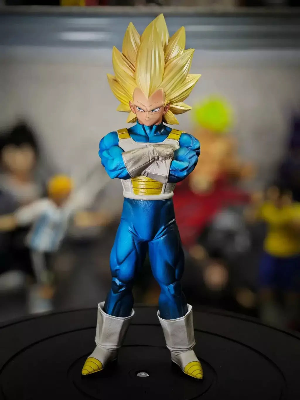 Vf em estoque 33cm dragon ball z ssj3 vegeta modelo super saiyan 3 vegeta figura de ação estátua modelo colecionável brinquedo presente