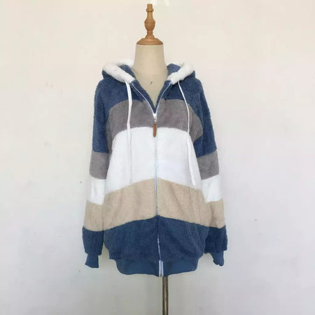 Casaco de capuz extragrande feminino com bolsos macios, streetwear quente, casaco solto, Lady Outerwear, outono, inverno, novo, 2023