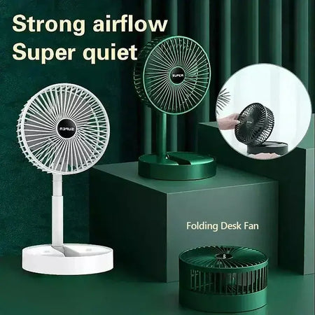 Mini ventilador elétrico portátil ajustável, Pequeno ventilador de refrigeração, Handy Desk, Casa, Escritório, Bateria de mesa, USB Recarregável