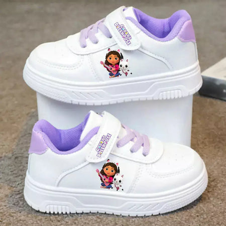 Gabby casa de bonecas cesta sapatos bonito anjo tênis casal sapatos brancos crianças tênis casuais ponto esporte sapatos tamanho 26-37